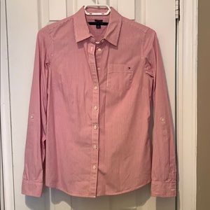 Pinstripe Oxford blouse